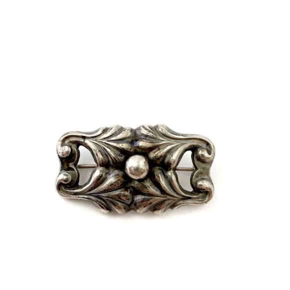 Vintage Georg Jensen Sterling Silver #88 Denmark Art Nouveau Brooch Pin